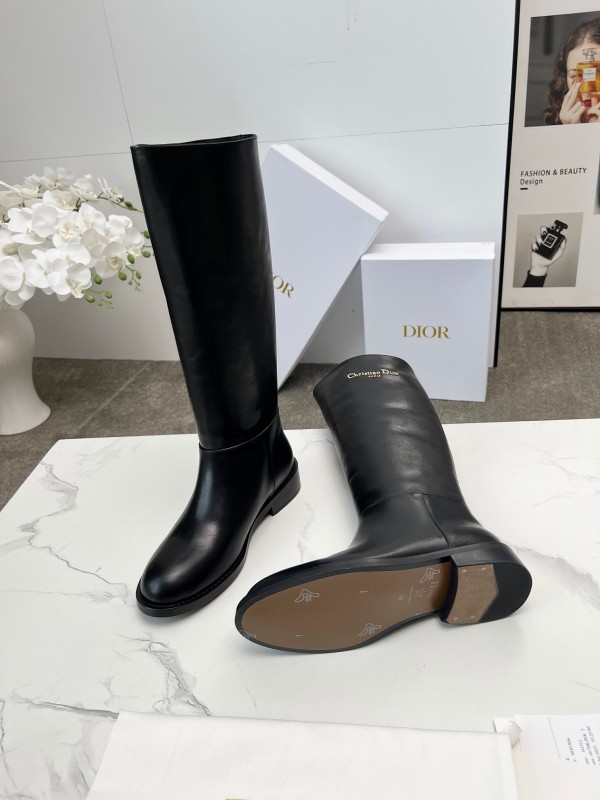 Dior 2025/SS Retro British Style Brogue New Knight Boots - LY00460