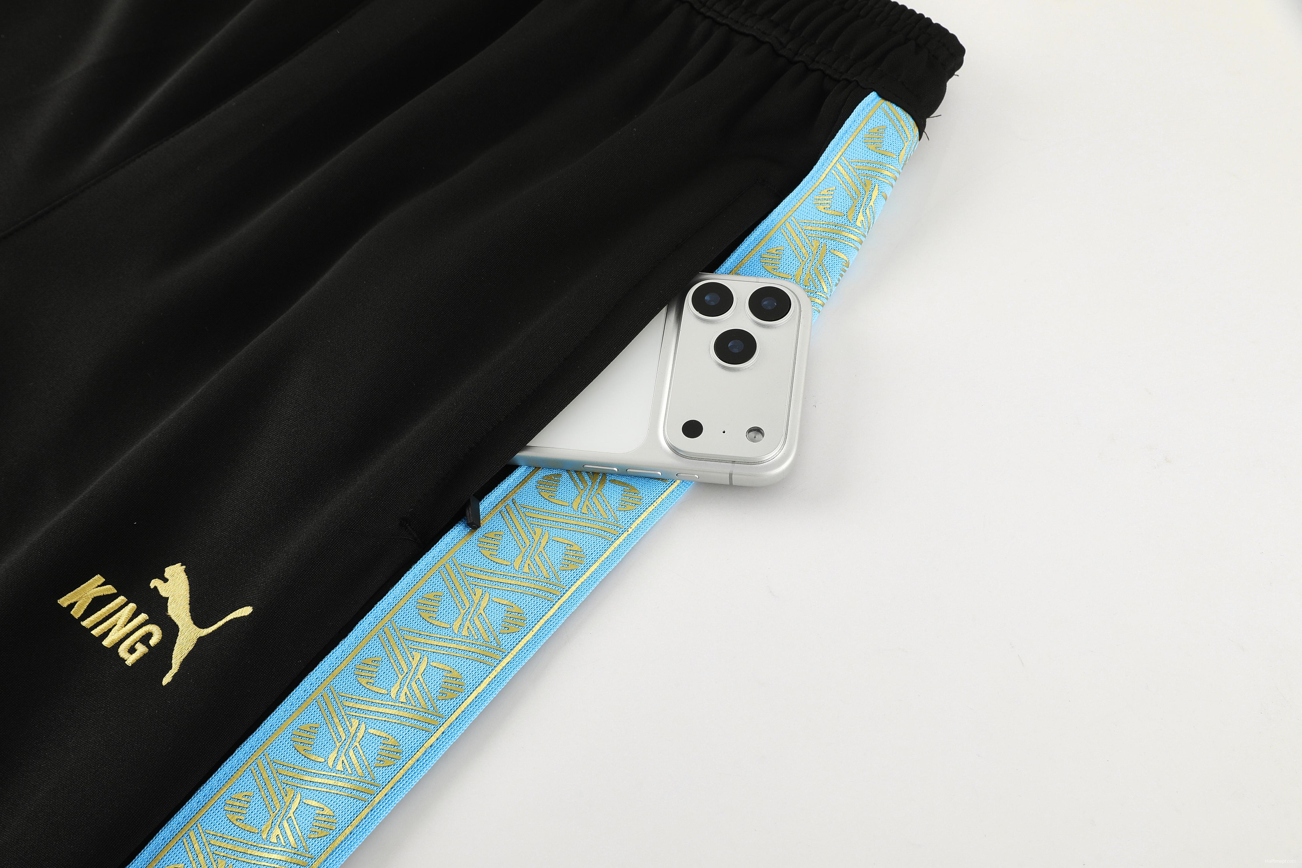 25/26 Olympique Marseille Black Full zipper Jacket Tracksuit+ long pants