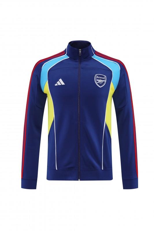 25/26 Arsenal FC Royal Blue Full zipper Jacket Tracksuit+ long pants
