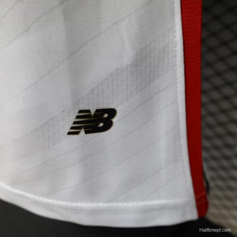 Player Version 26/27  São Paulo FC White with Red and Black Horizontal Stripes Jersey