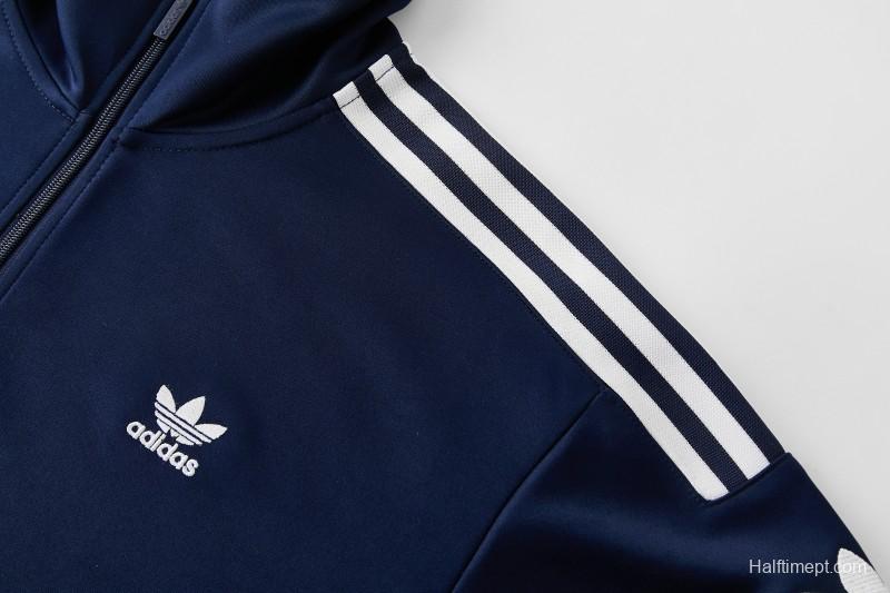 2026 Adidas Navy Blue Full Zipper Jacket + Long Pants