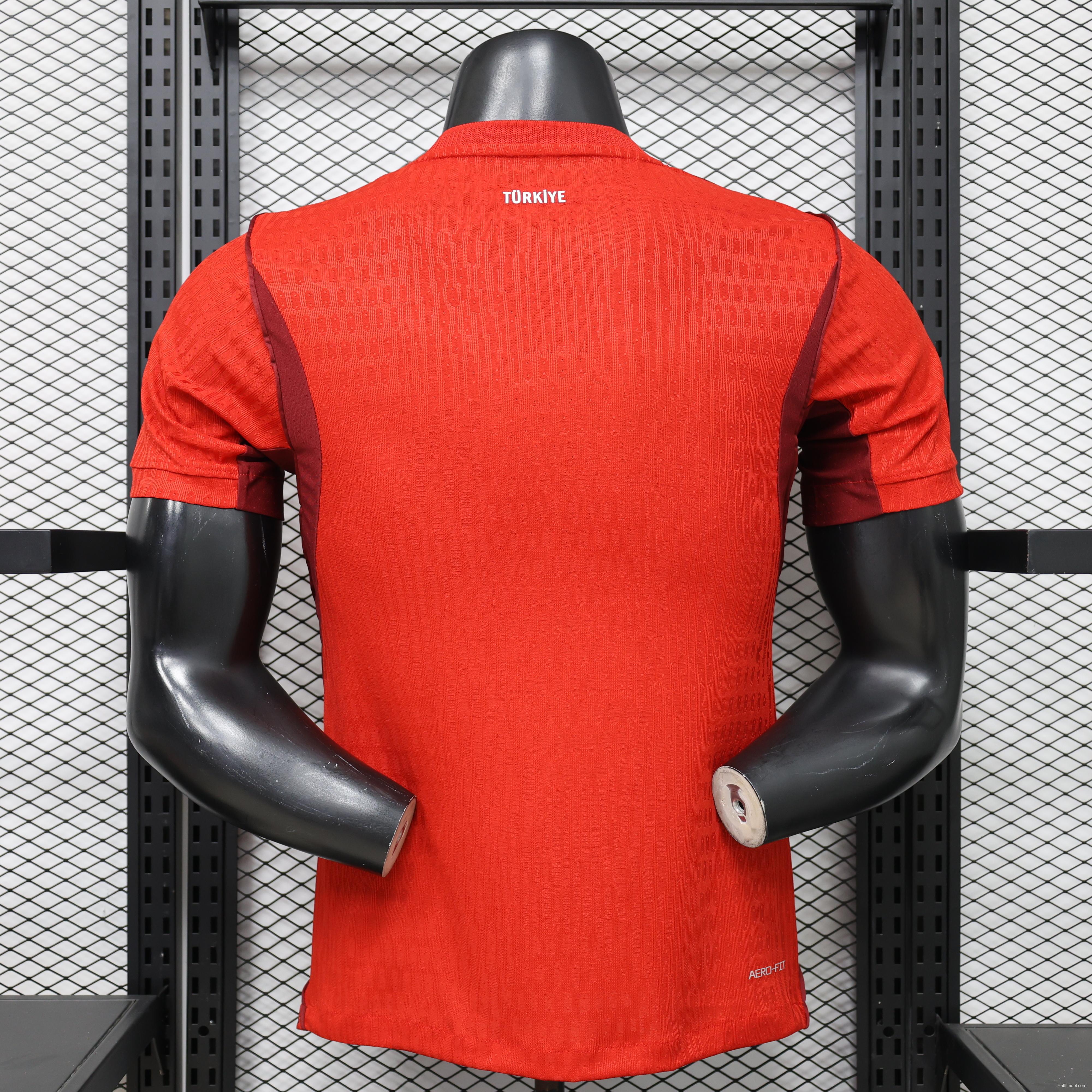 Player Version 26/27 Turkey Home  Red & Dark Red Ebru Marbling Print Jersey