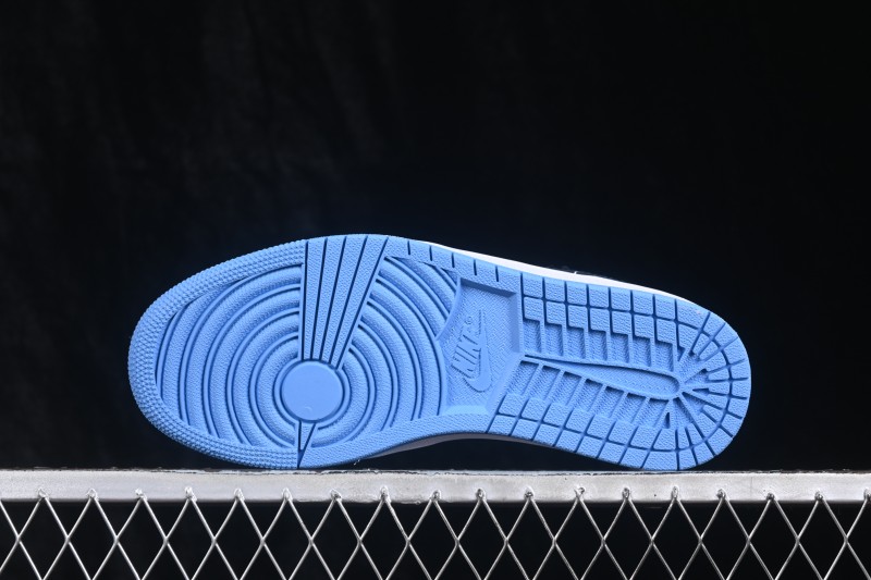 Nike Air Jordan 1 Low Retro Basketball Lifestyle Shoes with Classic White and Blue Colorway - 553558-404