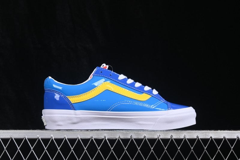 Vans Old Skool Low-Top Skateboarding Shoes with Patent Leather Finish - VN000E8VCCZ