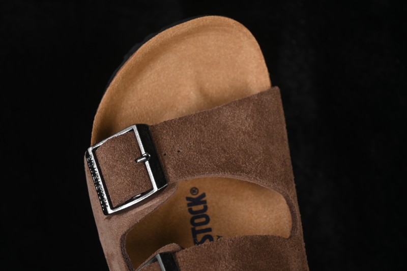 Birkenstock Sheepskin-Lined Suede Sandals with Cushioned Soft Cork Midsole - 1009527