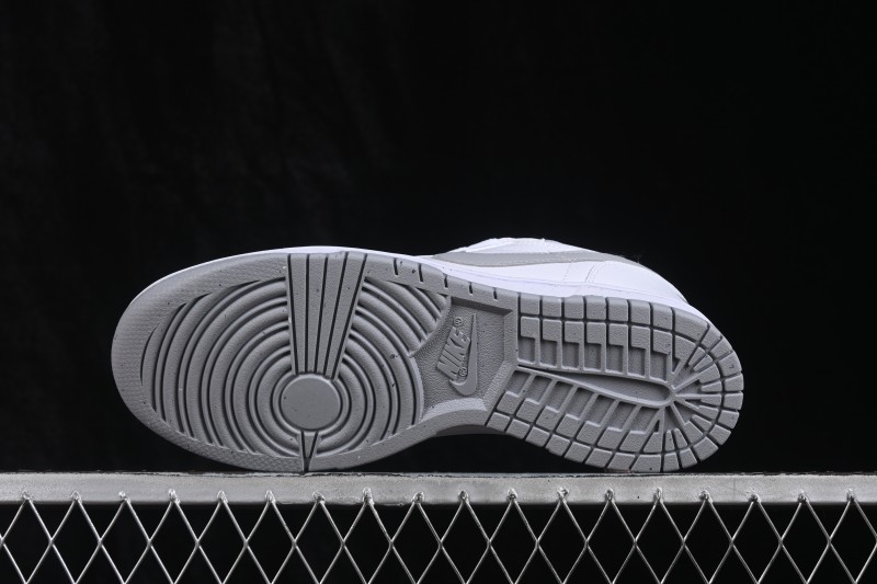 Nike SB Dunk Low Retro Skateboarding Shoes in White and Grey - 355152-106