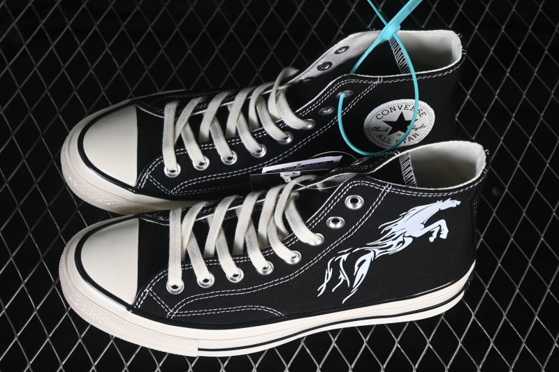 Converse Chuck 1970s Chinese Year of the Horse Edition Classic Graffiti Vulcanized Canvas Sneakers - 162050C