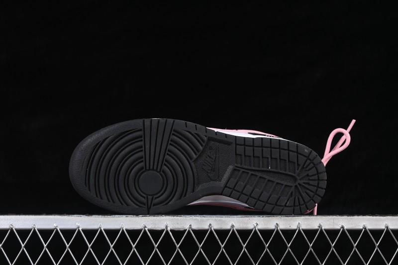 Nike SB Dunk Low Cat Paw Black Pink Deconstructed Strap Casual Skateboarding Shoes - DD1503-101