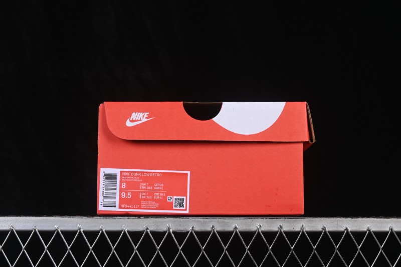 Nike SB Dunk Low White Blue Skateboarding Shoes - HF5441-117