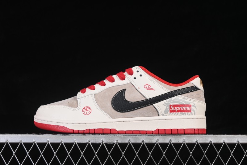 Nike SB Dunk Low Year of the Horse Limited Edition Board Shoes in Grey and Black Suede - HG0026-006