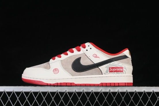 Nike SB Dunk Low Year of the Horse Limited Edition Board Shoes in Grey and Black Suede - HG0026-006