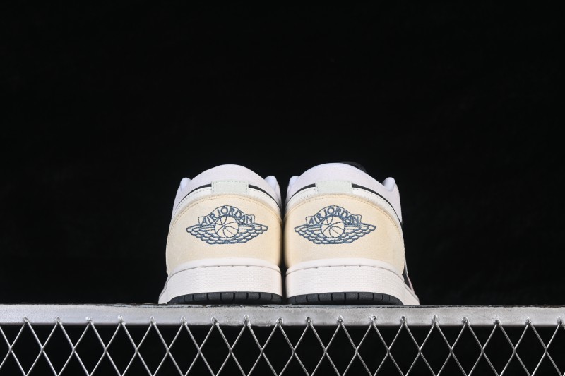 Nike Air Jordan 1 Low Retro Basketball Shoes with Black-Pink-White Color Blocking - IB7109-004