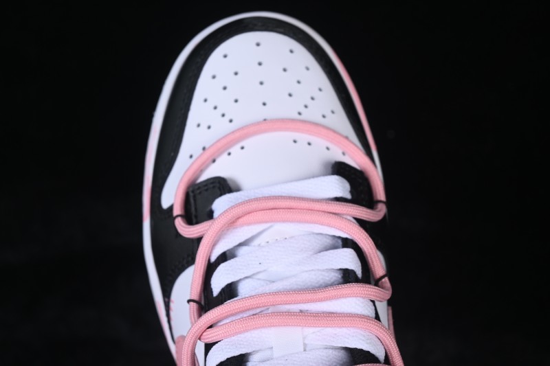 Nike SB Dunk Low Cat Paw Black Pink Deconstructed Strap Casual Skateboarding Shoes - DD1503-101