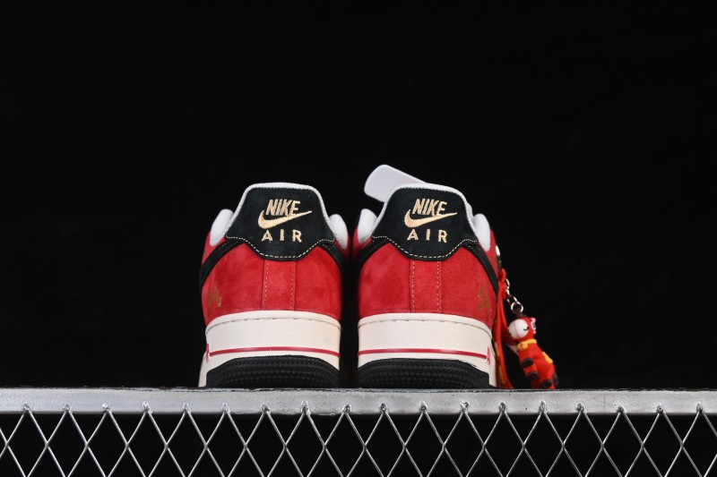 Nike Air Force 1 '07 Low Red Black Gold Three-Color Casual Low-Top Sneakers - QW5288-117