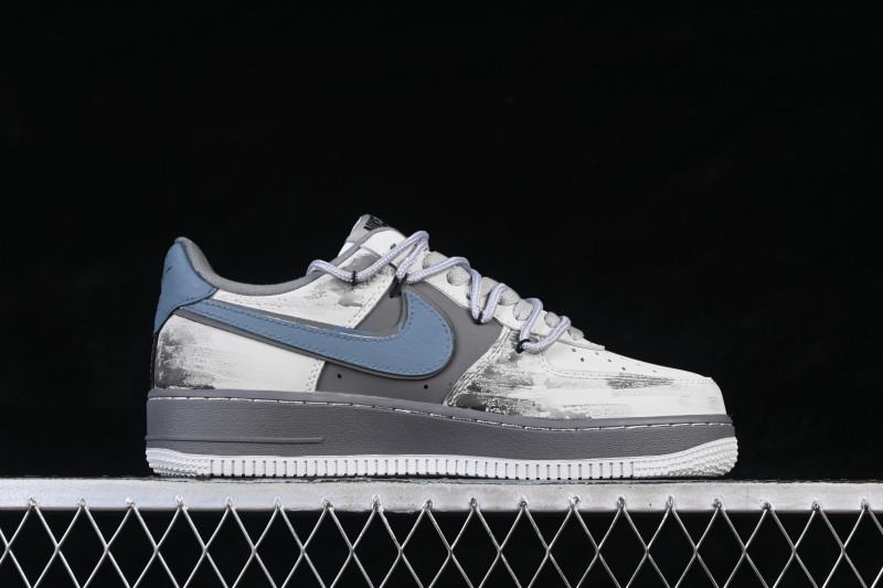 Nike Air Force 1 '07 Low Hand-Drawn Graffiti Skateboarding Shoes with Retro Washed Leather - DB3310-333