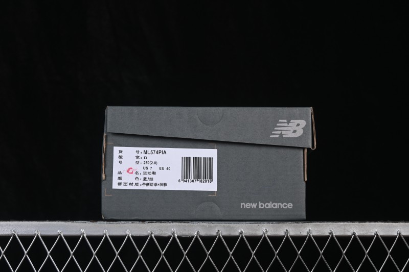 New Balance 574 Classic Retro Running Shoes with Suede and Mesh Upper - ML574PIA