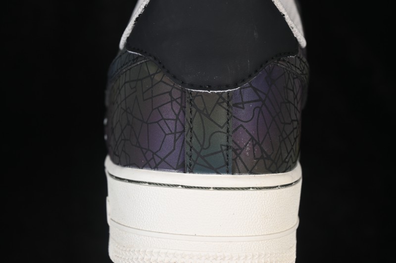 Nike Air Force 1 '07 Low Stained Glass Shard Hand-Painted Iridescent Cracked Mirror Low-Top Casual Sneakers - DY2023-203