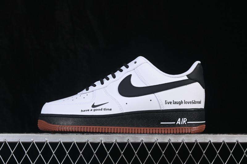 Nike Air Force 1 '07 Low Anime Style Classic Black and White Contrast Casual Sneakers - ZH0316-161