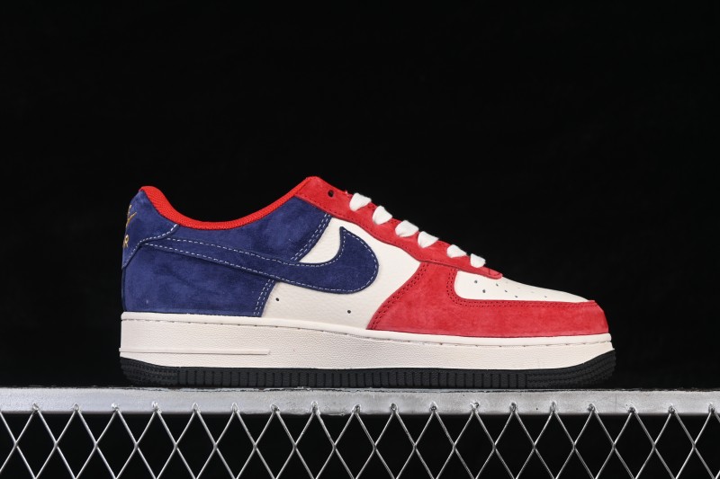 Nike Air Force 1 '07 Low Lunar New Year Edition Red White Blue Panel Casual Sneakers - XD0028-019