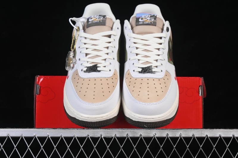 Nike Air Force 1 '07 Low Year of the Horse Limited Edition Khaki Green Casual Skate Shoes - DF0188-135