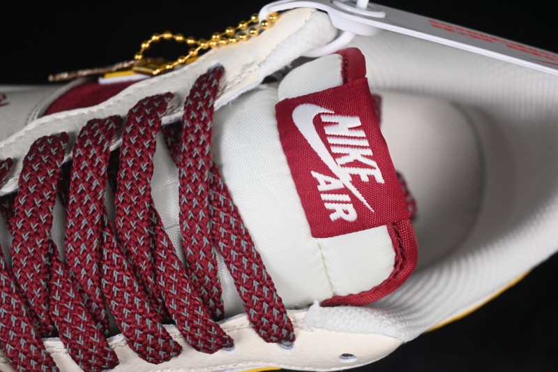 Nike Air Force 1 '07 Low Basketball Lifestyle Shoes in Wine Red and White - HT5088-611