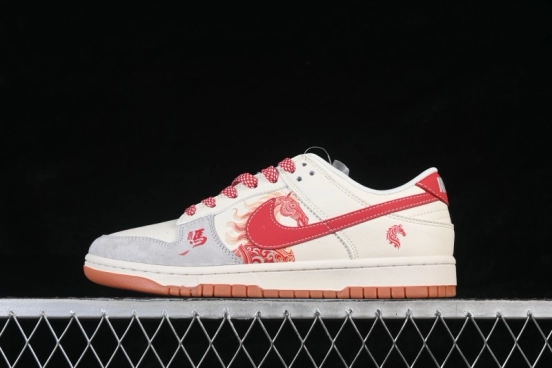 Nike SB Dunk Low Year of the Horse Premium Custom Low-Top Skateboarding Shoes - FC1688-241