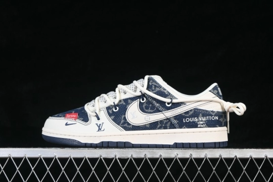 Nike SB Dunk Low Premium Denim Jacquard Custom Skateboarding Shoes - YX5066-397