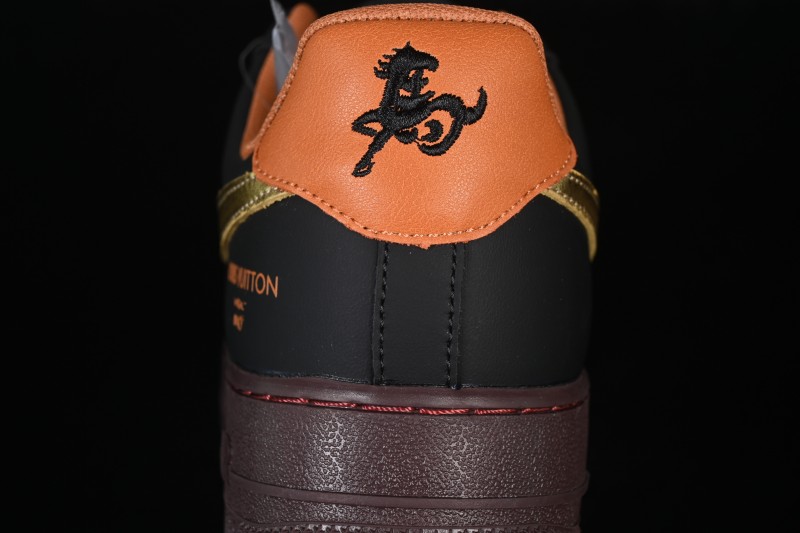 Nike Air Force 1 '07 Low Year of the Horse Limited Edition Black and Gold Casual Sneakers - FV3694-101
