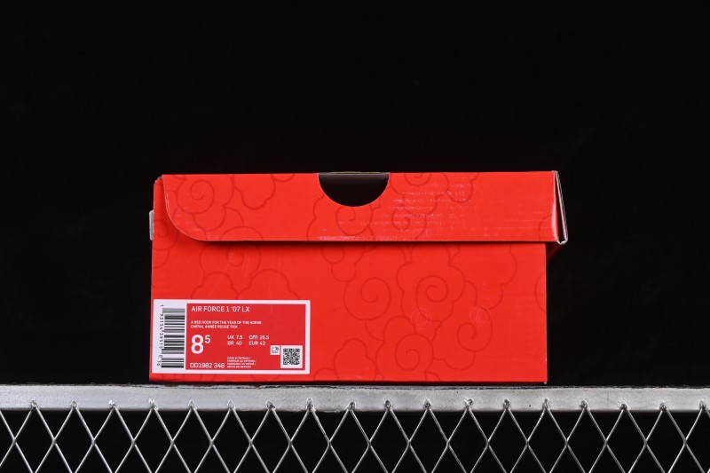 Nike Air Force 1 '07 Low Year of the Horse Limited Edition White Red Retro Basketball Sneakers with Air Cushioning - DD1982-348