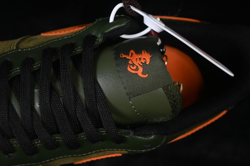Nike Air Force 1 '07 Low Year of the Horse Edition Military Green with Orange Star Casual Skateboarding Shoes - XY9025-010