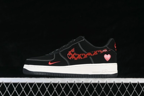 Nike Air Force 1 '07 Low x Comme des Garcons Play Black Heart Sneakers - LD1999-007