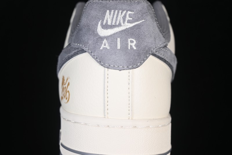 Nike Air Force 1 '07 Low Casual Skateboarding Shoes in Off-White and Grey - HT5088-615