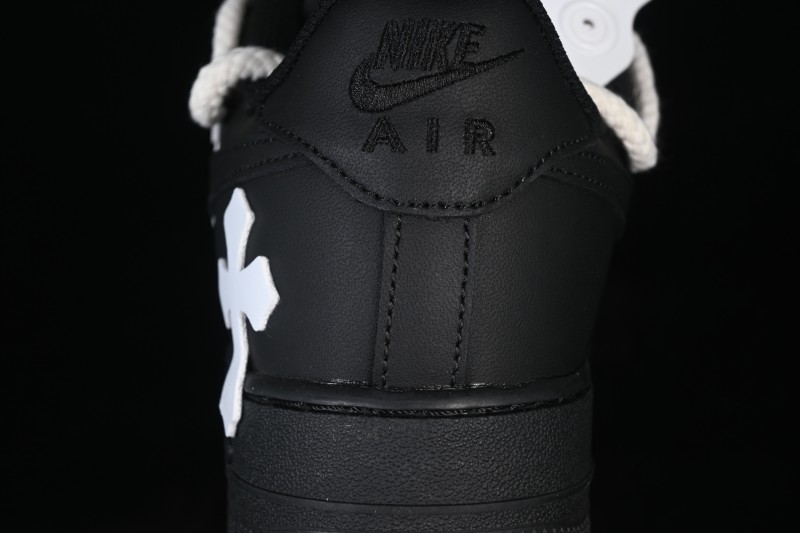 Nike Air Force 1 '07 Low Black Chrome Cross Casual Skateboarding Shoes - CW2288-111