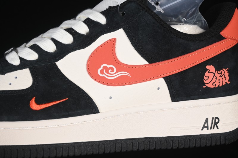Nike Air Force 1 '07 Low Chinese New Year Limited Edition Suede Black Casual Sneakers - XD0028-006