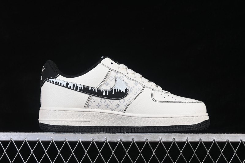 Nike Air Force 1 '07 Low Classic White and Black Casual Sneakers - KG6699-F31