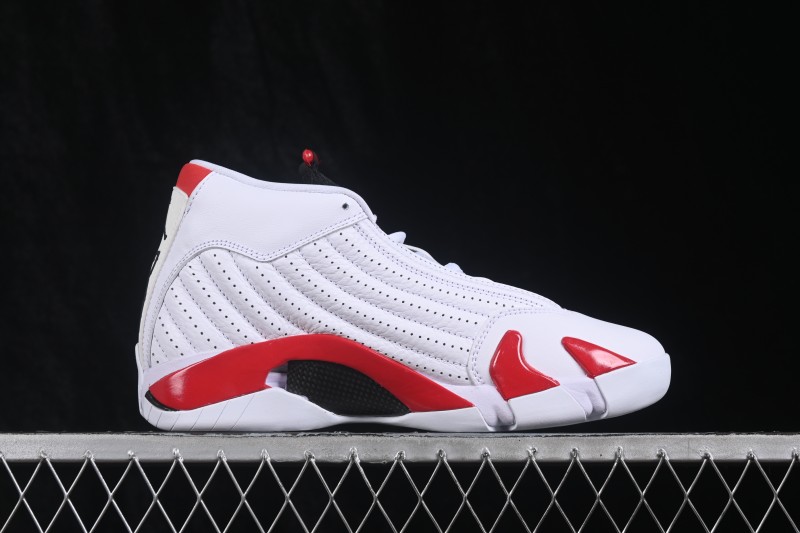 Air Jordan 14 Retro 'White Red' Premium Basketball Shoes - 487471-100