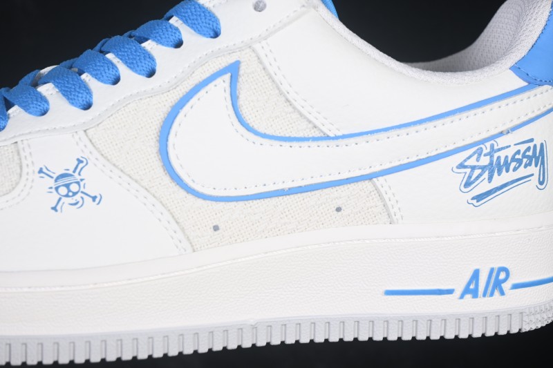 Nike Air Force 1 '07 Low Collaborative Casual Skateboarding Shoes with Full-Length Air Cushion - FJ4146-103