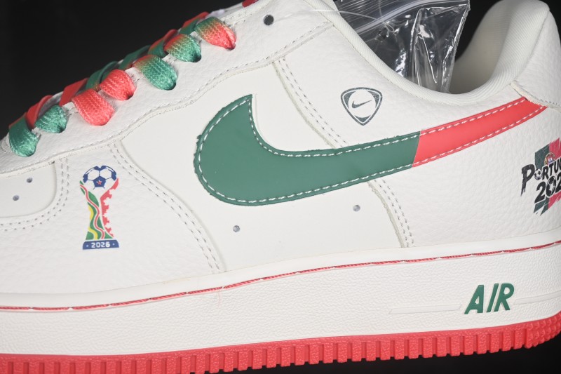 Nike Air Force 1 '07 Low Football Theme Casual Sneakers with Full-Length Air Cushion - DW8806-025