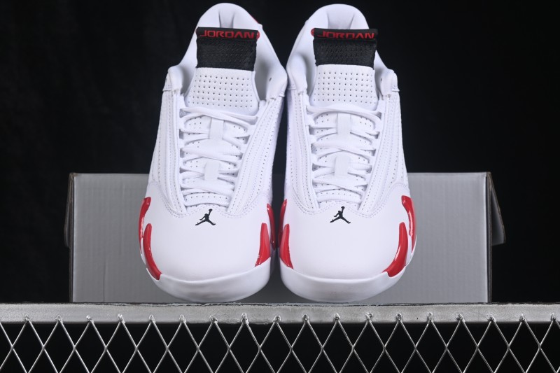 Air Jordan 14 Retro 'White Red' Premium Basketball Shoes - 487471-100