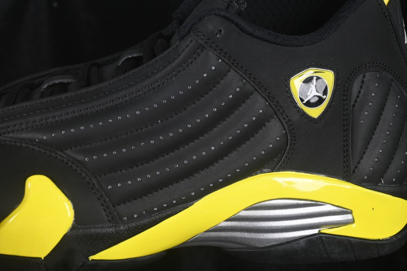 Air Jordan 14 Retro Thunder Black Yellow Basketball Shoes - 487471-070