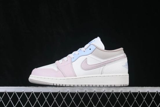 Nike Air Jordan 1 Low AJ1 White Pink Blue Low-Top Retro Cultural Basketball Shoes - IV3219-161