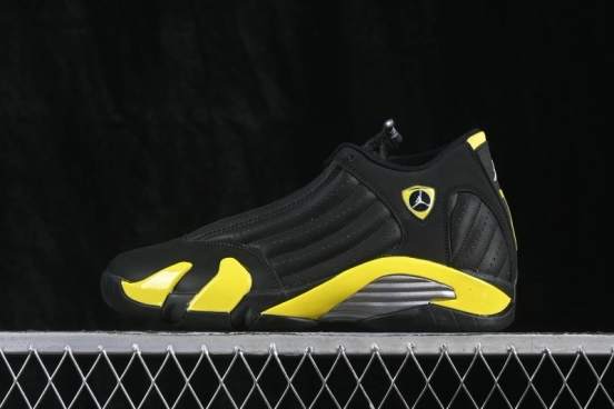 Air Jordan 14 Retro Thunder Black Yellow Basketball Shoes - 487471-070