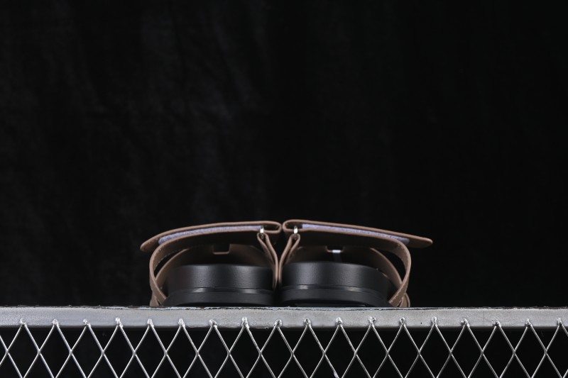 Hermes Chypre Flat Slide Sandals Elephant Gray