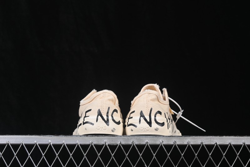 Balenciaga Paris Low Top Lace-Up Sneakers with Distressed Finish - W3RR59010