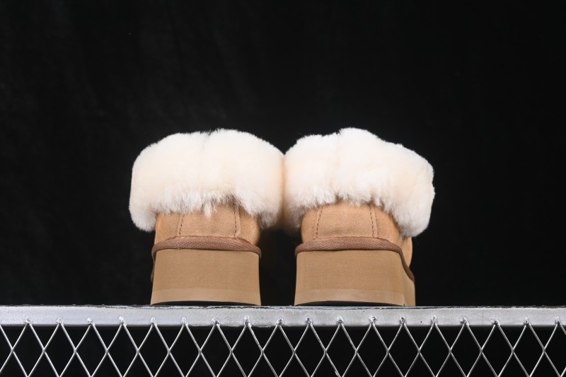 UGG Tazzelle H Tazzelle Water-Resistant Suede Winter Ankle Snow Boot with Fur Lining and Platform Sole - 1143791