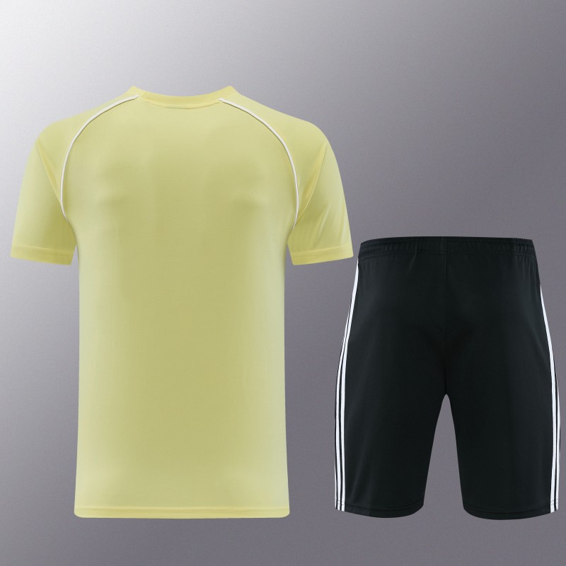 26/27 Adidas AD15 Yellow Short Sleeve+Soccer Shorts