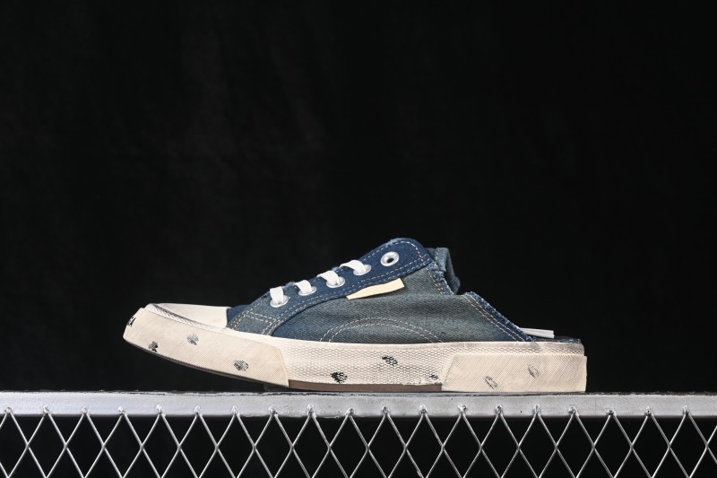 Balenciaga Paris Low Distressed Lace-Up Low-Top Fashion Sneakers - W3RCL4090