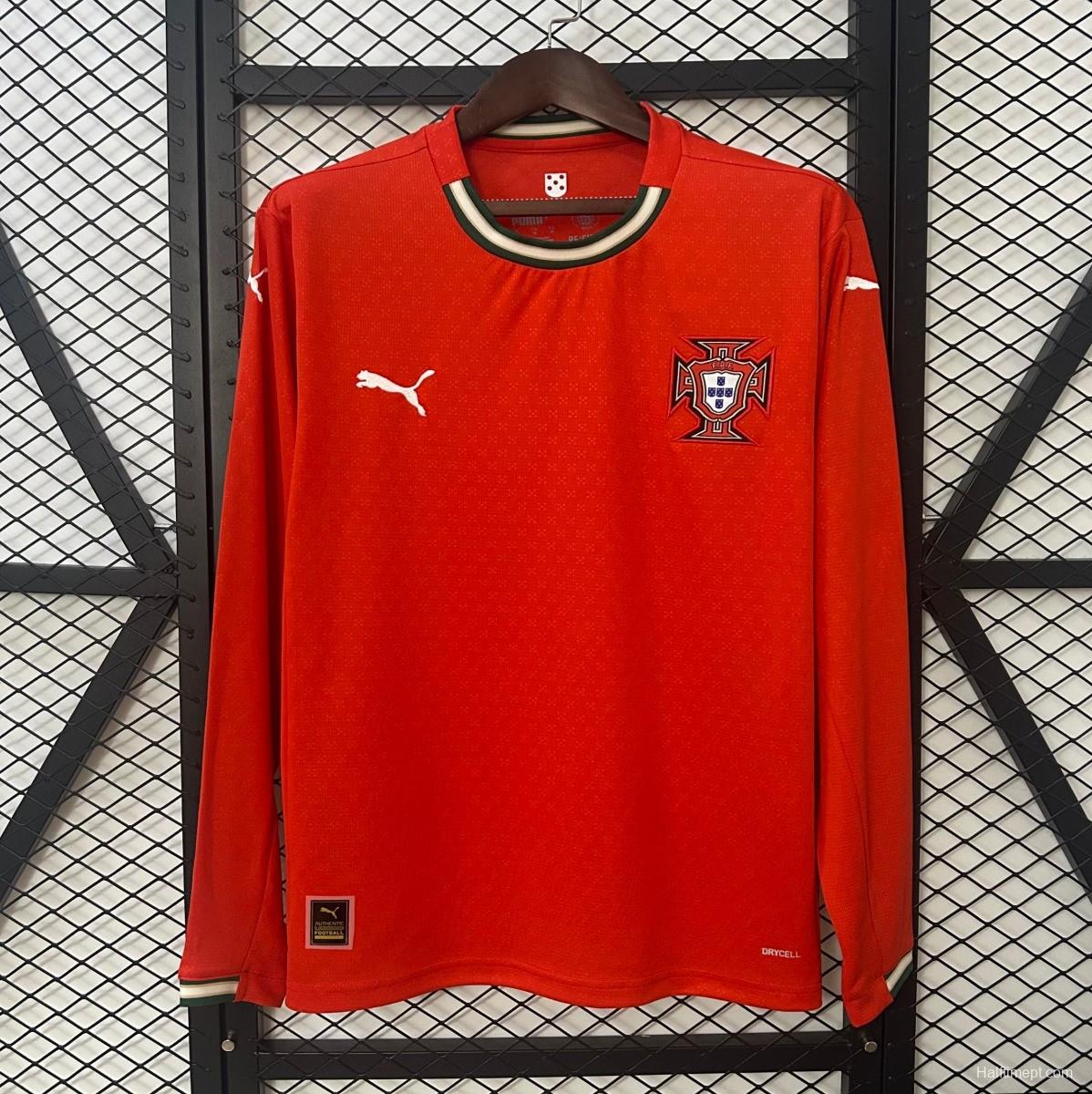 2025 Long Sleeve Portugal Home Jersey