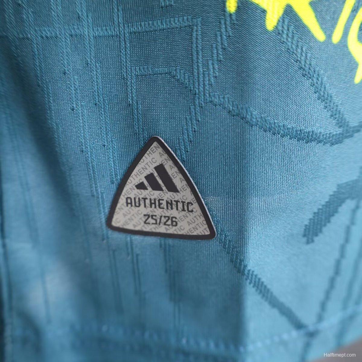 25/26 Ajax Navy Blue with Bob Marley Tribute Jersey