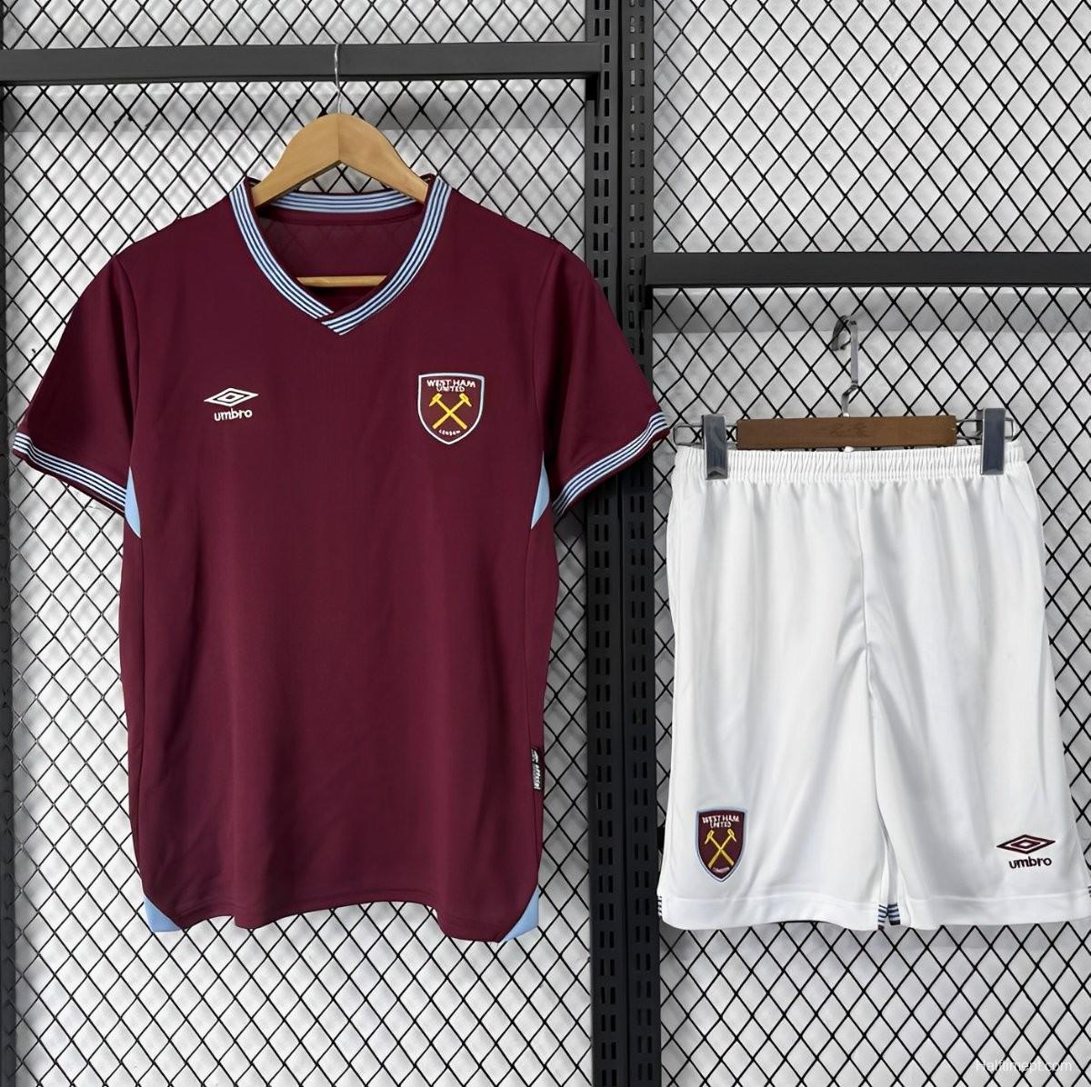 25/26 Kids West Ham United Home Jersey